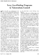 Xray casefinding programs in tuberculosis control