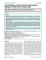 Viral Shedding in Patients Infected with Pandemic Influenza A H1N1 Virus in Kenya 2009