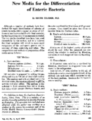 New media for the differentiation of enteric bacteria