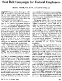 Seat belt campaign for Federal employees