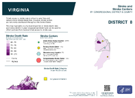 VA Congressional District 08 Stroke and Stroke Centers Map 118th Congress