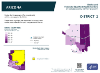 AZ Congressional District 02 Stroke and Federally Qualified Health Centers Map 118th Congress