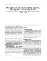 Parapneumonic Empyema Deaths during Past Century Utah