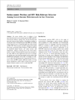 Socioeconomic Position and HIV RiskRelevant Behavior Among LowerIncome Heterosexuals in San Francisco