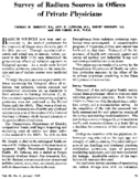 Survey Of Radium Sources In Offices Of Private Physicians