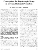 Prescriptions for psychotropic drugs in a noninstitutional population
