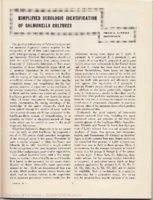 Simplified serologic identification of salmonella cultures