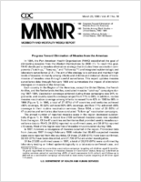 MMWR Morbidity and Mortality Weekly Report Vol 47 No 10 March 20 1998