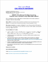 March 2010 Notice to providers concerning potential cases of mumps during a multistate outbreak