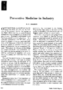 Preventive medicine in industry
