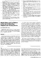 Marital Status And Its Relation To The Use Of ShortStay Hospitals And Nursing Homes