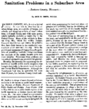 Sanitation problems in a suburban area