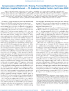 Seroprevalence of SARSCoV2 Among Frontline Health Care Personnel in a Multistate Hospital Network  13 Academic Medical Centers AprilJune 2020