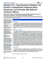 Minority HIV1 Drug Resistance Mutations Are Present in Antiretroviral TreatmentNave Populations and Associate with Reduced Treatment Efficacy