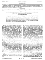 Comment on Limits of the Measurability of the Local Quantum ElectromagneticField Amplitude