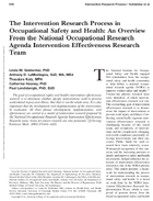 The Intervention Research Process in Occupational Safety and Health An Overview from the National Occupational Research Agenda Intervention Effectiveness Research Team