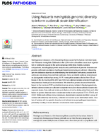 Using Neisseria meningitidis genomic diversity to inform outbreak strain identification