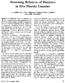 Screening Relatives Of Diabetics In Five Florida Counties