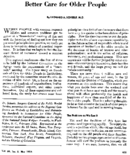 Better care for older people