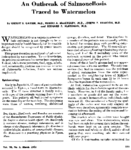 An outbreak of salmonellosis traced to watermelon