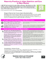 Maternity Practices in Infant Nutrition and Care mPINC in New Mexico 2010