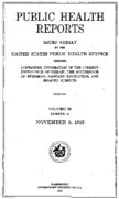 Public Health Reports  v 30 no 45  cover