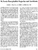 St Louis Encephalitis Sequelae And Accidents