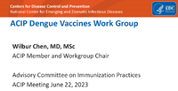 ACIP Dengue Vaccines Work Group