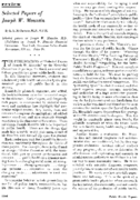 Selected papers of Joseph W Mountin