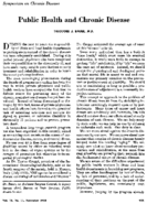 Public health and chronic disease