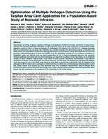 Optimization of Multiple Pathogen Detection Using the TaqMan Array Card Application for a PopulationBased Study of Neonatal Infection
