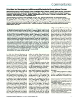 Priorities for development of research methods in occupational cancer