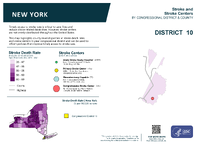 NY Congressional District 10 Stroke and Stroke Centers Map 118th Congress