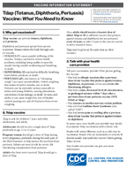 Tdap Tetanus Diphtheria and Pertussis Vaccine What You Need to Know 2025