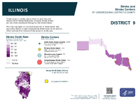 IL Congressional District 09 Stroke and Stroke Centers Map 118th Congress