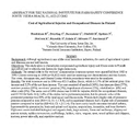 Cost of Agricultural Injuries and Occupational Diseases in Finland