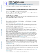 Cognitive impairment and World Trade Centrerelated exposures