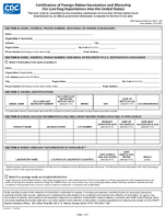 Certification of Foreign Rabies Vaccination and Microchip for Live Dog Importations into the United States