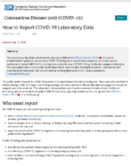 How to Report COVID19 Laboratory Data Aug 17 2020