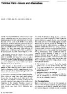 Terminal CareIssues And Alternatives