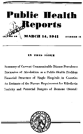Public Health Reports  v 56 no 11  cover