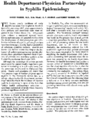 Health departmentphysician partnership in syphilis epidemiology