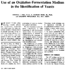 Use of an oxidationfermentation medium in the identification of yeasts