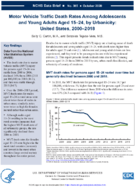 Motor vehicle traffic death rates among adolescents and young adults aged 1524 by urbanicity United States 20002018