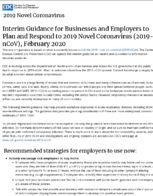 Interim guidance for businesses and employers to plan and respond to 2019 novel coronavirus 2019nCoV February 2020
