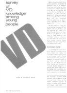 Survey of VD knowledge among young people