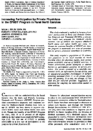 Increasing participation by private physicians in the EPSDT Program in rural North Carolina