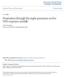 Penetration through the staple punctures on five N95 respirator models
