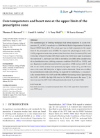 Core Temperature and Heart Rate at the Upper Limit of the Prescriptive Zone