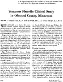 Stannous fluoride clinical study in Olmsted County Minnesota